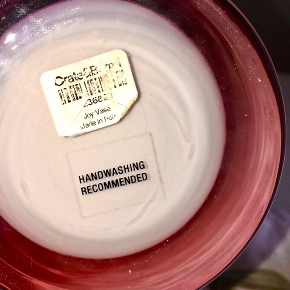 Pink 🌸 Crate & Barrel Vase (made in Poland) - Picture 11 of 13